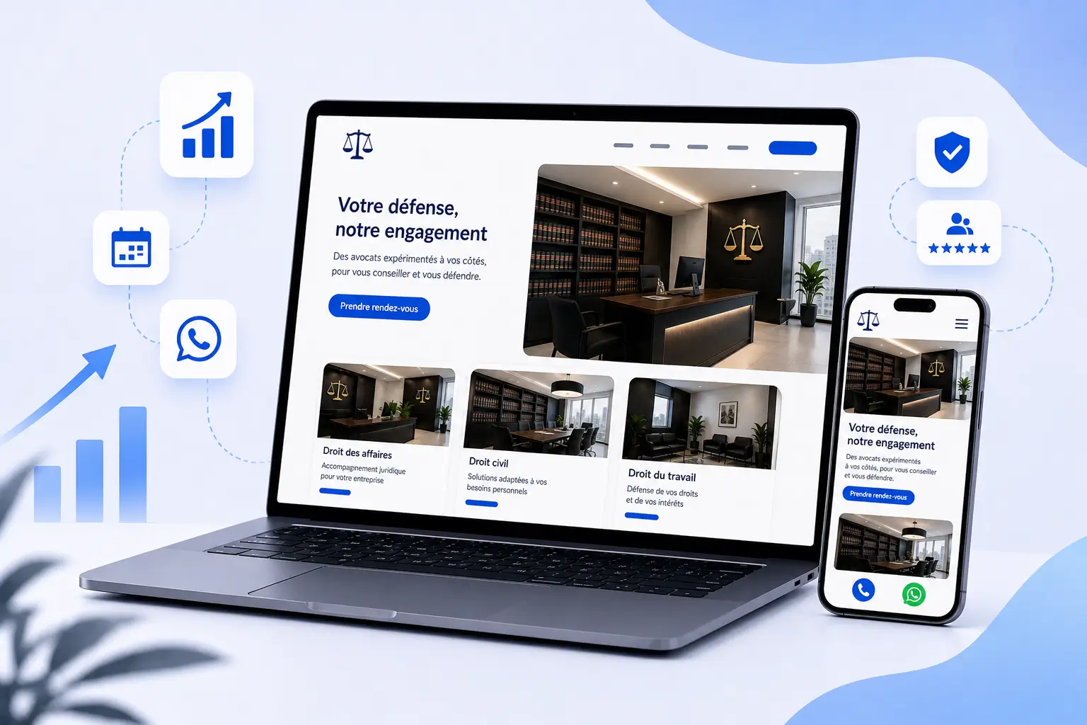 Site web cabinet d'avocats professionnel